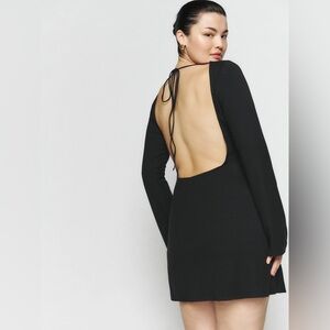 NWT Reformation Mason Knit Longsleeve Mini Backless Dress XL